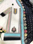 FANCY MUSLIN COTTON DIGITAL PRINTED REAL MIRROR HAND WORK TOP BOTTOM WITH DUPATTA PARTY WEAR WHOLESALE PRICE ETHNIC GARMENT (5)