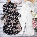 FANCY RAYON DIGITAL PRINTED KURTI WITH PALAZZO BLACK