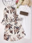 FANCY RAYON DIGITAL PRINTED KURTI WITH PALAZZO BROWN