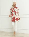 FANCY RAYON DIGITAL PRINTED TOP PENT SET WITH HIJAB PEACH