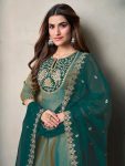 FANCY SILK EMBROIDREY SEQUENCE WORK GOWN BOTTOM WITH DUPATTA PARTY WEAR WHOLESALE PRICE ETHNIC GARMENT (10)