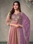 FANCY SILK EMBROIDREY SEQUENCE WORK GOWN BOTTOM WITH DUPATTA PARTY WEAR WHOLESALE PRICE ETHNIC GARMENT (16)