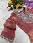 FANCY SILK EMBROIDREY SEQUENCE WORK GOWN BOTTOM WITH DUPATTA PARTY WEAR WHOLESALE PRICE ETHNIC GARMENT (16)