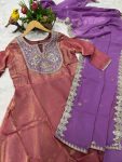 FANCY SILK EMBROIDREY SEQUENCE WORK GOWN BOTTOM WITH DUPATTA PARTY WEAR WHOLESALE PRICE ETHNIC GARMENT (16)
