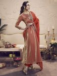 FANCY SILK EMBROIDREY SEQUENCE WORK GOWN BOTTOM WITH DUPATTA PARTY WEAR WHOLESALE PRICE ETHNIC GARMENT (8)