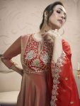 FANCY SILK EMBROIDREY SEQUENCE WORK GOWN BOTTOM WITH DUPATTA PARTY WEAR WHOLESALE PRICE ETHNIC GARMENT (8)