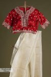 FANCY TABBY ORGANZA SILK MULTI CODING SEQUENCE WORK SAREE WITH STITCHED BLOUSE FESTIVE WEAR WHOLESALE PRICE ETHNIC GARMENT (2)