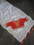 FANCY TABBY ORGANZA SILK MULTI CODING SEQUENCE WORK SAREE WITH STITCHED BLOUSE FESTIVE WEAR WHOLESALE PRICE ETHNIC GARMENT (2)