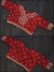 FANCY TABBY ORGANZA SILK MULTI CODING SEQUENCE WORK SAREE WITH STITCHED BLOUSE FESTIVE WEAR WHOLESALE PRICE ETHNIC GARMENT (2)