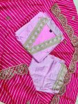 FASHIONABLE BANANA SILK EMBROIDERY WORK TOP BOTTOM WITH DUPATTA PARTY WEAR WHOLESALE PRICE ETHNIC GARMENT (7)