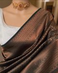 FASHIONABLE BANARASI SOFT SILK WEAVING WORK SAREE WITH UNSTITCHED BLOUSE PARTY WEAR WHOLESALE PRICE ETHNIC GARMENT (3)