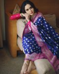 FASHIONABLE BANARASI SOFT SILK WEAVING WORK SAREE WITH UNSTITCHED BLOUSE PARTY WEAR WHOLESALE PRICE ETHNIC GARMENT (8)