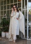FASHIONABLE CHANDERI SILK EMBROIDERY SEQUENCE CODING WORK TOP BOTTOM WITH DUPATTA PARTY WEAR WHOLESALE PRICE ETHNIC GARMENT (8)