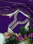 FASHIONABLE CHANDERI SILK EMBROIDERY SEQUENCE CODING WORK TOP BOTTOM WITH DUPATTA PARTY WEAR WHOLESALE PRICE ETHNIC GARMENT (6)