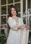 FASHIONABLE CHANDERI SILK EMBROIDERY SEQUENCE CODING WORK TOP BOTTOM WITH DUPATTA PARTY WEAR WHOLESALE PRICE ETHNIC GARMENT (8)