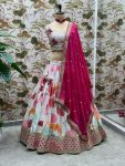 FASHIONABLE CHINON EMBROIDERY CODING SEQUENCE WORK LEHENGA CHOLI WITH DUPATTA PARTY WEAR WHOLESALE PRICE ETHNIC GARMENT (5)
