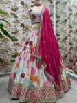 FASHIONABLE CHINON EMBROIDERY CODING SEQUENCE WORK LEHENGA CHOLI WITH DUPATTA PARTY WEAR WHOLESALE PRICE ETHNIC GARMENT (5)