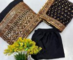 FASHIONABLE CHINON SILK SEQUENCE EMBROIDERY WORK GOWN BOTTOM WITH DUPATTA PARTY WEAR WHOLESALE PRICE ETHNIC GARMENT (10)