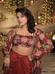 FASHIONABLE CREPE SILK DIGITAL PRINTED DRAPED SKIRT TUBE BLOUSE WITH SHRUG PARTY WEAR WHOLESALE PRICE ETHNIC GARMENT (6)