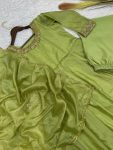 FASHIONABLE CRUSH SILK EMBROIDERY SEQUENCE WORK GOWN BOTTOM WITH DUPATTA FESTIVE WEAR WHOLESALE PRICE ETHNIC GARMENT (8)