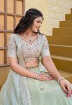 FASHIONABLE GHEAVY ZOYA SILK EMBROIDERY ZARI WORK LEHENGA CHOLI WITH SHRUG PARTY WEAR WHOLESALE PRICE ETHNIC GARMENT (16)