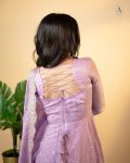 FASHIONABLE GOLD CRUSH SILK EMBROIDERY SEQUENCE WORK GOWN BOTTOM WITH DUPATTA PARTY WEAR WHOLESALE PRICE ETHNIC GARMENT (7)