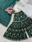 FASHIONABLE MALAY SILK EMBROIDREY SEQUENCE WORK TOP SHARARA WITH DUPATTA PARTY WEAR WHOLESALE PRICE ETHNIC GARMENT’ (6)