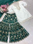 FASHIONABLE MALAY SILK EMBROIDREY SEQUENCE WORK TOP SHARARA WITH DUPATTA PARTY WEAR WHOLESALE PRICE ETHNIC GARMENT’ (6)
