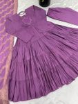 FASHIONABLE ROMAN SILK EMBROIDERY SEQUENCE WORK GOWN BOTTOM WITH DUPATTA FESTIVE WEAR WHOLESALE PRICE ETHNIC GARMENT (2)