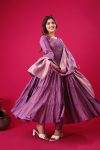 FASHIONABLE ROMAN SILK EMBROIDERY SEQUENCE WORK GOWN BOTTOM WITH DUPATTA FESTIVE WEAR WHOLESALE PRICE ETHNIC GARMENT (2)