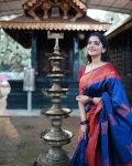 FESTIVE WEAR BANARASI SILK WEAVING WORK SAREE WITH UNSTITCHED BLOUSE PARTY WEAR WHOLESALE PRICE ETHNIC GARMENT (1)