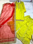 LATEST CHINON EMBROIDERY ZARI SEQUENCE AND LACE WORK TOP PALAZZO WITH DUPATTA FESTIVE WEAR WHOLESALE PRICE ETHNIC GARMENT (4)