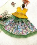 LATEST CHINON SILK EMBROIDERY CRUSH WORK KID’S TOP LEHENGA WITH DUPATTA FESTIVE WEAR WHOLESALE PRICE ETHNIC GARMENT (2)