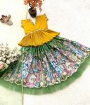 LATEST CHINON SILK EMBROIDERY CRUSH WORK KID’S TOP LEHENGA WITH DUPATTA FESTIVE WEAR WHOLESALE PRICE ETHNIC GARMENT (2)