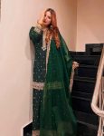 LATEST CHINON SILK EMBROIDERY SEQUENCE WORK TOP LEHENGA WITH DUPATTA PARTY WEAR WHOLESALE PRICE ETHNIC GARMENT (3)