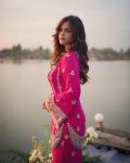 LATEST CHINON SILK SEQUENCE AND ZARI EMBROIDERY WORK WITH FANCY LACE WORK TOP PALAZZO WITH WEDDING WEAR WHOLESALE PRICE ETHNIC GARMENT (13)