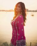 LATEST CHINON SILK SEQUENCE AND ZARI EMBROIDERY WORK WITH FANCY LACE WORK TOP PALAZZO WITH WEDDING WEAR WHOLESALE PRICE ETHNIC GARMENT (13)