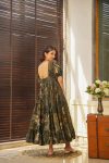 LATEST COTTON PRINTED WITH FRILL WORK GOWN CASUAL WEAR WHOLESALE PRICE ETHNIC GARMENT (26)