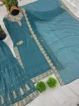 LATEST CRUNCHY SILK EMBROIDERY SEQUENCE WORK TOP SHARARA WITH DUPATTA PARTY WEAR WHOLESALE PRICE ETHNIC GARMENT (2)