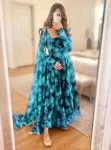 LATEST GEORGETTE DIGITAL PRINTED GOWN WITH DUPATTA FESTIVE WEAR WHOLESALE PRICE ETHNIC GARMENT (1)