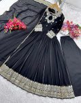 LATEST GEORGETTE EMBROIDERY SEQUENCE WORK GOWN BOTTOM WITH DUPATTA FESTIVE WEAR WHOLESALE PRICE ETHNIC GARMENT (8)