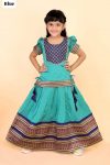 LATEST JACQUARD WEAVING WORK KID’S LEHENGA CHOLI FESTIVE WEAR WHOLESALE PRICE ETHNIC GARMENT (3)