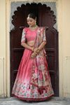 LATEST MANIPURI SILK PRINTED WITH CONTRAST BORDER WORK LEHENGA CHOLI WITH DUPATTA FESTIVE WEAR WHOLESALE PRICE ETHNIC GARMENT (3)