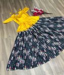 LATEST MONO SLUB EMBROIDERY THREAD WORK TOP LEHENGA FESTIVE WEAR WHOLESALE PRICE ETHNIC GARMENT (5)