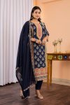 LATEST MUSLIN DIGITAL PRINTED TOP BOTTOM WITH DUPATTA FESTIVE WEAR WHOLESALE PRICE ETHNIC GARMENT (8)