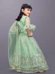 LATEST NET EMBROIDERY WORK KID’S LEHENGA CHOLI WOTH DUPATTA FESTIVE WEAR WHOLESALE PRICE ETHNIC GARMENT (10)
