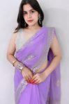 LATEST ORGANZA MULTI THREAD WORK SILVER TONE ZARI WORK AND LACE BORDER WORK SAREE WITH UNSTITCHED BLOUSE FESTIVE WEAR WHOLESALE PRICE ETHNIC GARMENT (10)