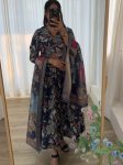 LATEST ROMAN SILK MILL PRINT FOIL WORK GOWN WITH DUPATTA FESTIVE WEAR WHOLESALE PRICE ETHNIC GARMENT (16)