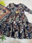 LATEST ROMAN SILK MILL PRINT FOIL WORK GOWN WITH DUPATTA FESTIVE WEAR WHOLESALE PRICE ETHNIC GARMENT (16)