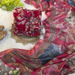 LATEST ROMAN SILK MILL PRINT FOIL WORK GOWN WITH DUPATTA FESTIVE WEAR WHOLESALE PRICE ETHNIC GARMENT (5)